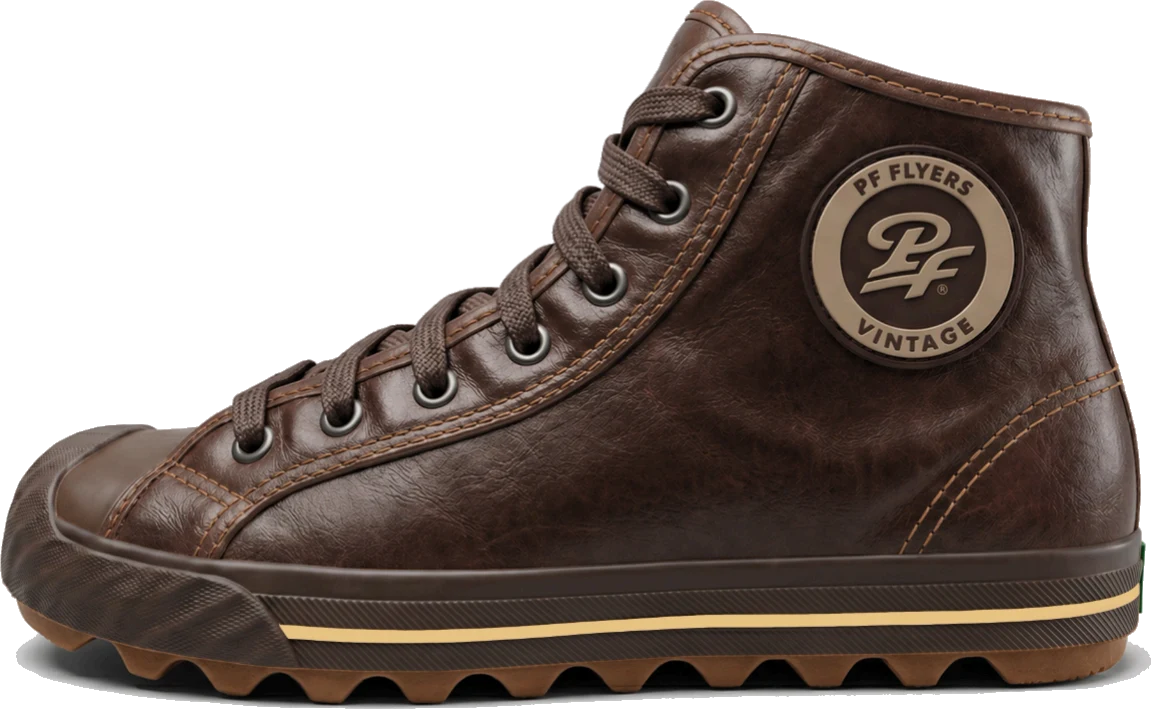 Grounder Hi Leather in Chocolate